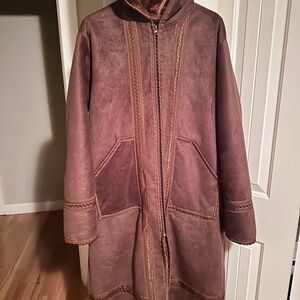 Brown Suede unisex Coat